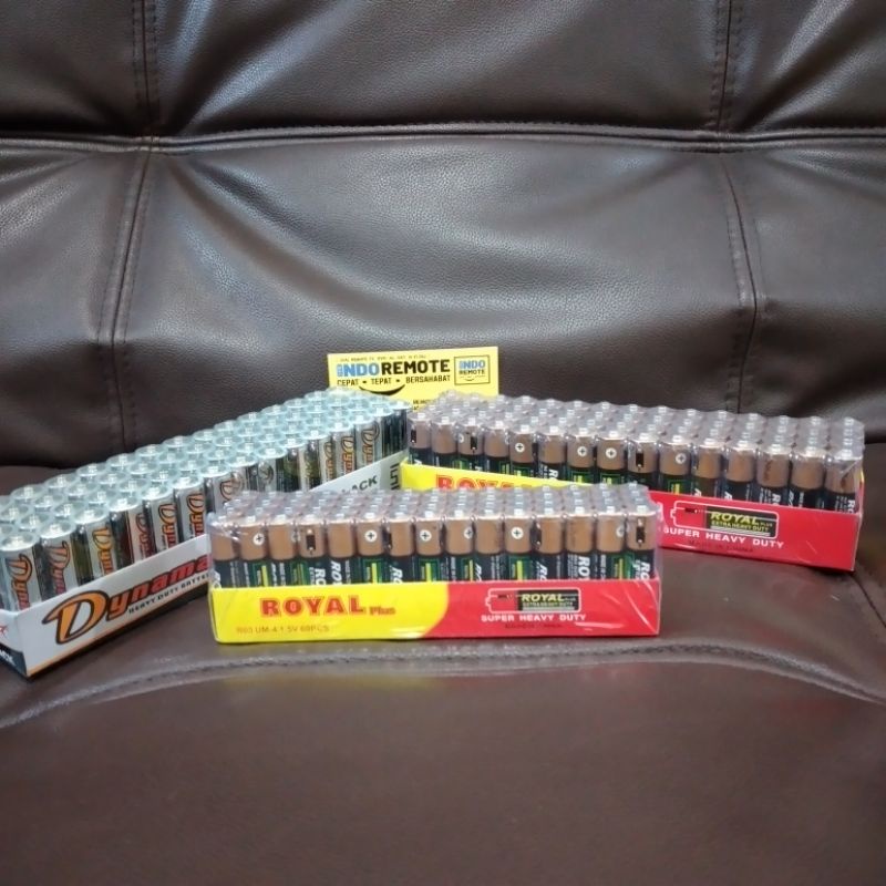 BATERAI AA / AAA DYNAMAX, ROYAL PLUS, DLL BATERAI A2/A3 (60 PCS) 1PAK