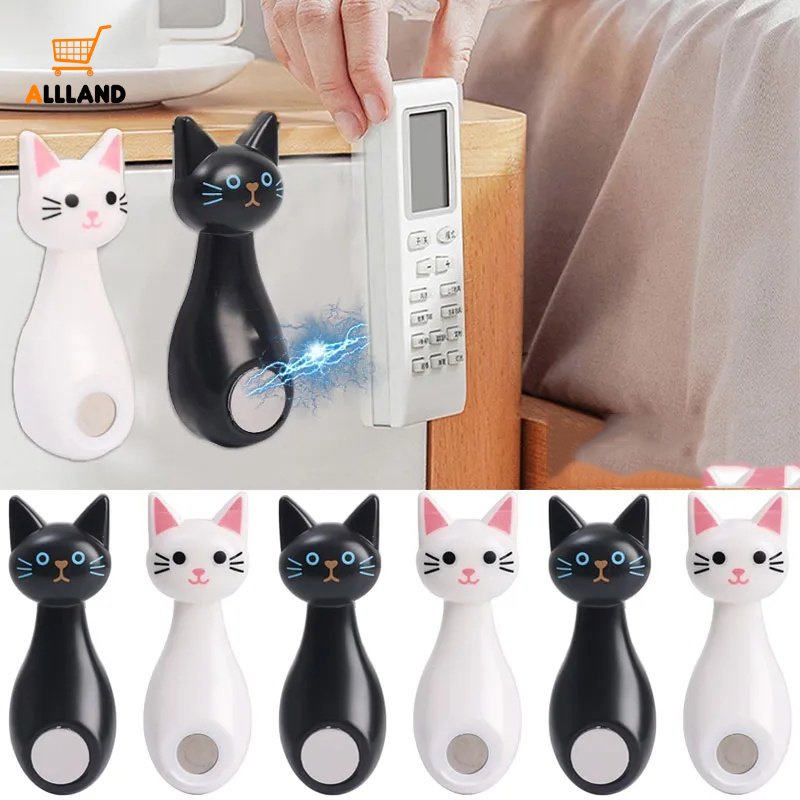 Kreatif PP Bentuk Kucing Yang Dipasang Di Dinding Remote Control Hook/Portable Kuat Atraksi Socket Rak Gantung/Rumah Kait Penyimpanan Router Multifungsi