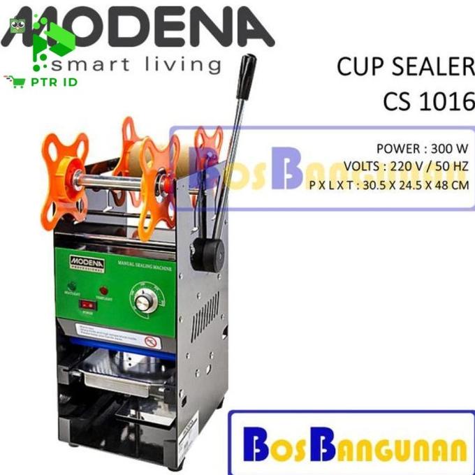 

PTR Cup Sealer Modena CS1016 / Mesin Press Gelas Plastik Modena CS
