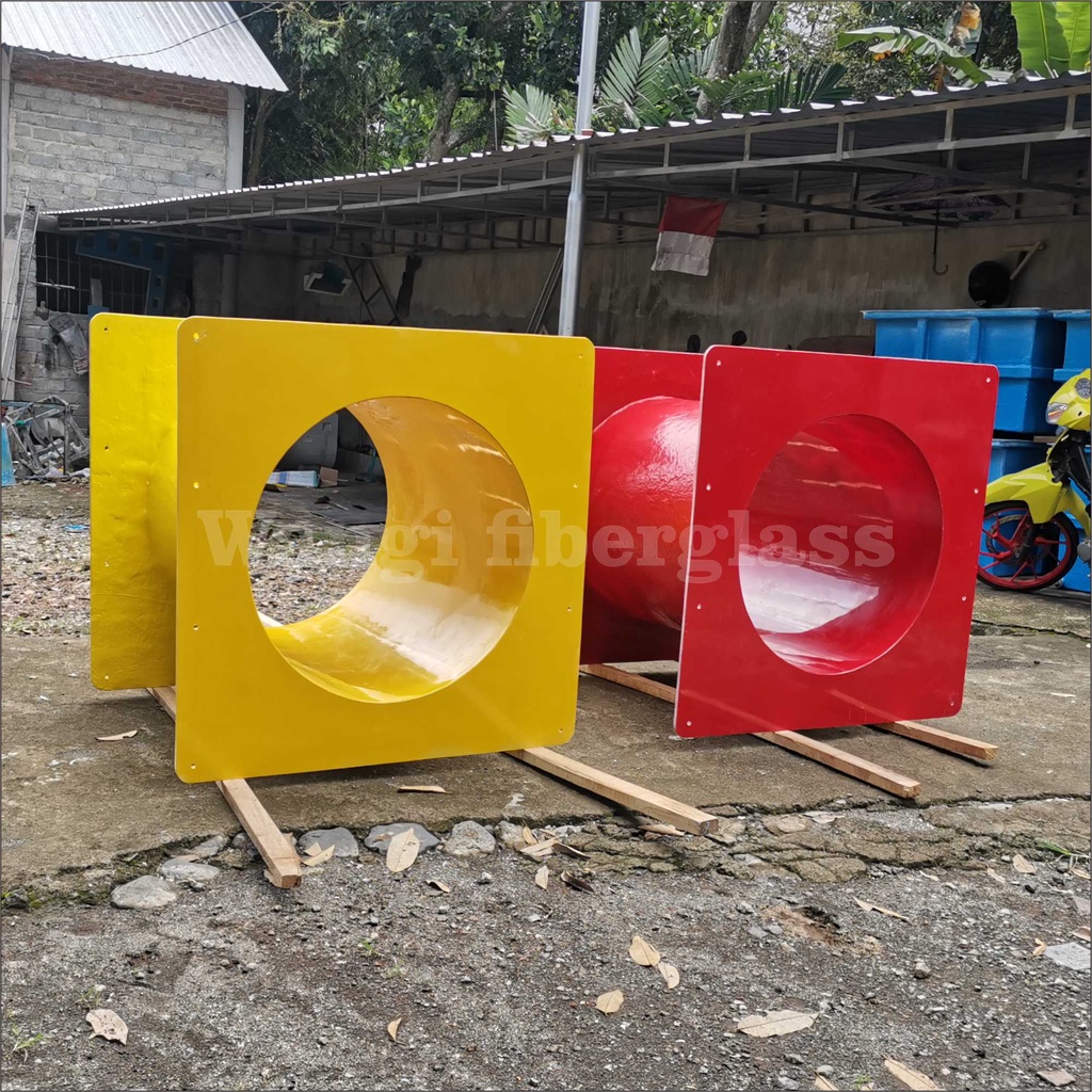 Mainan terowongan anak - terowongan fiberglass