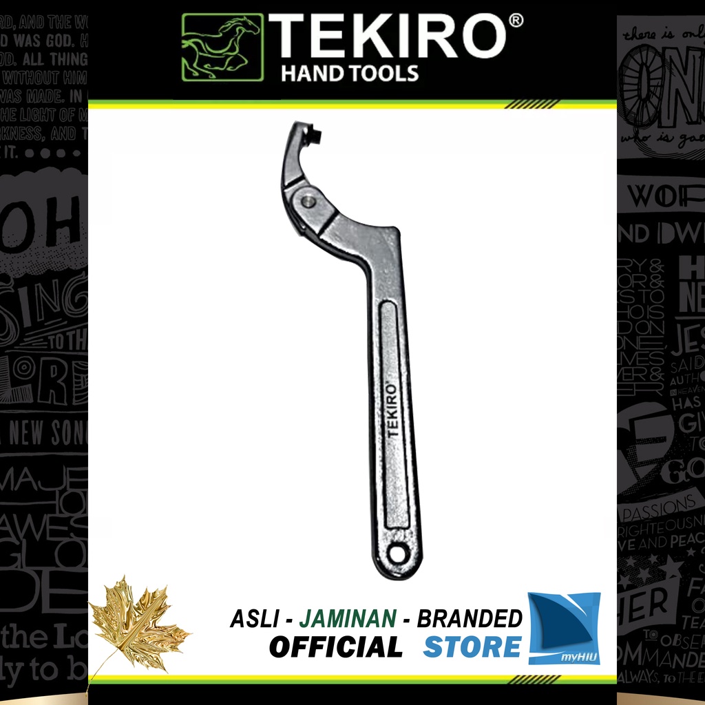Kunci Komstir dan Knalpot 31-76 mm Fleksibel / Flexible Hook Wrench TEKIRO ( Kunci Bengkel Resmi )