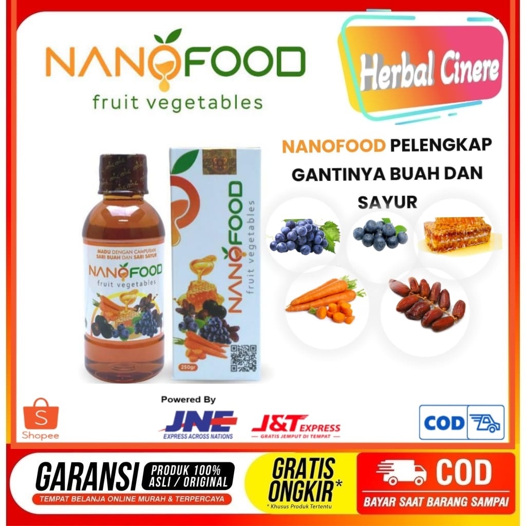 

Madu NANOFOOD Fruit Vegetables 250gr Madu Dengan Campuran Sari Buah Dan Sari Sayur MultiVitamin Daya Tahan Tubuh Anak Dan Dewasa