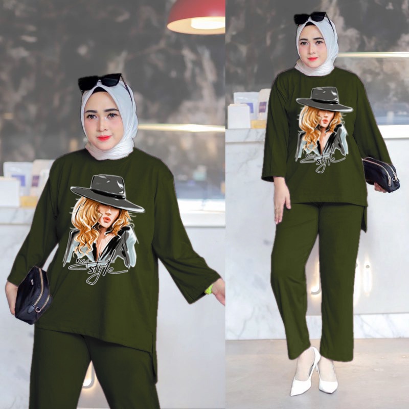 RILLO - ONESET SETELAN CELANA ATASAN OVERSIZE WANITA MY STYLE