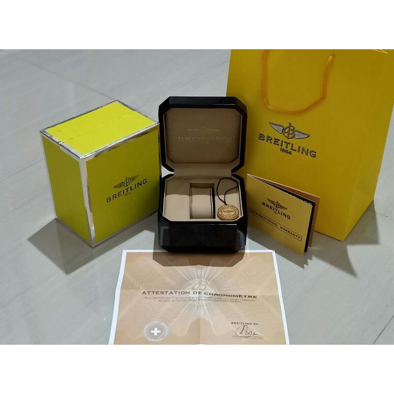 Kotak Jam Tangan Breitling Fulset Ori Box Kayu