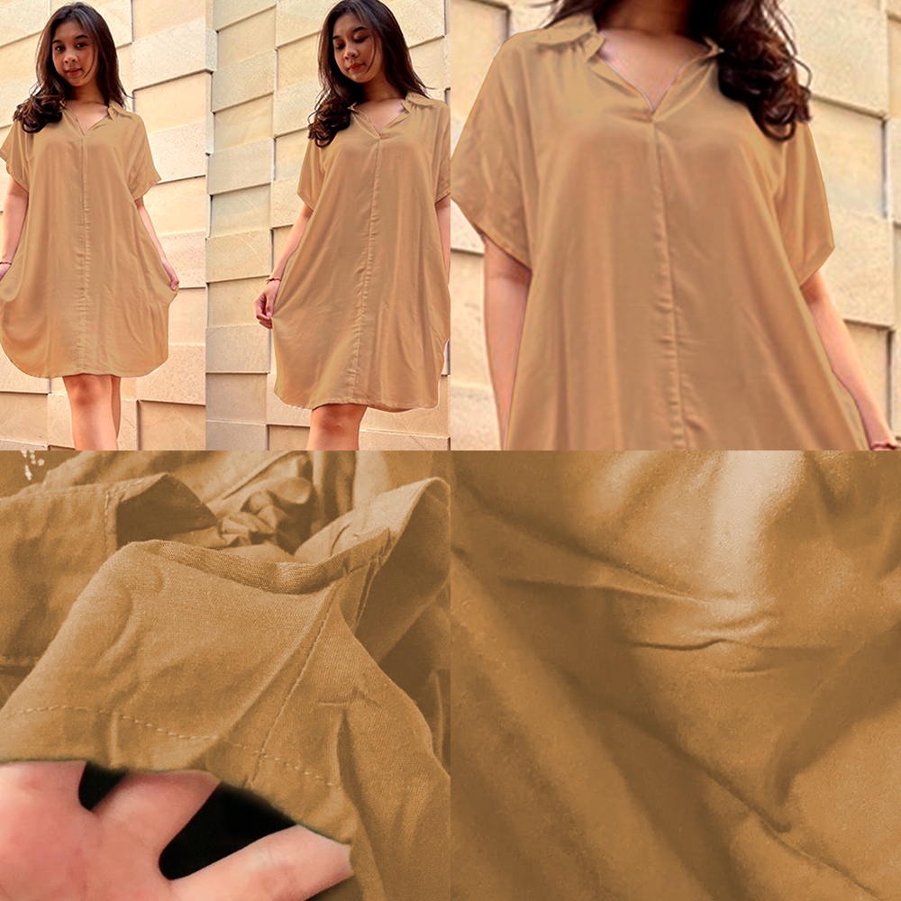 Dress Wanita Tiara Korean Dress ZD19 Cewek Fashionable Bahan Rayon Premium Jahitan super Rapih 15 Varian Warna - by cs1