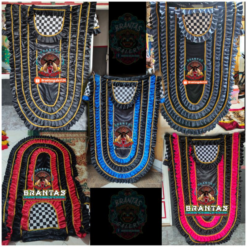 Kemul Barongan| hitam Catur/dewasa