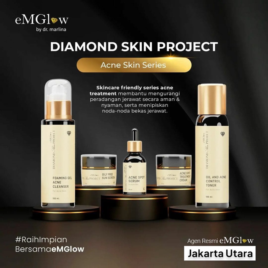 ACNE SKINCARE SERIES EMGLOW DIAMOND SKIN PROJECT by dr. MARLINA