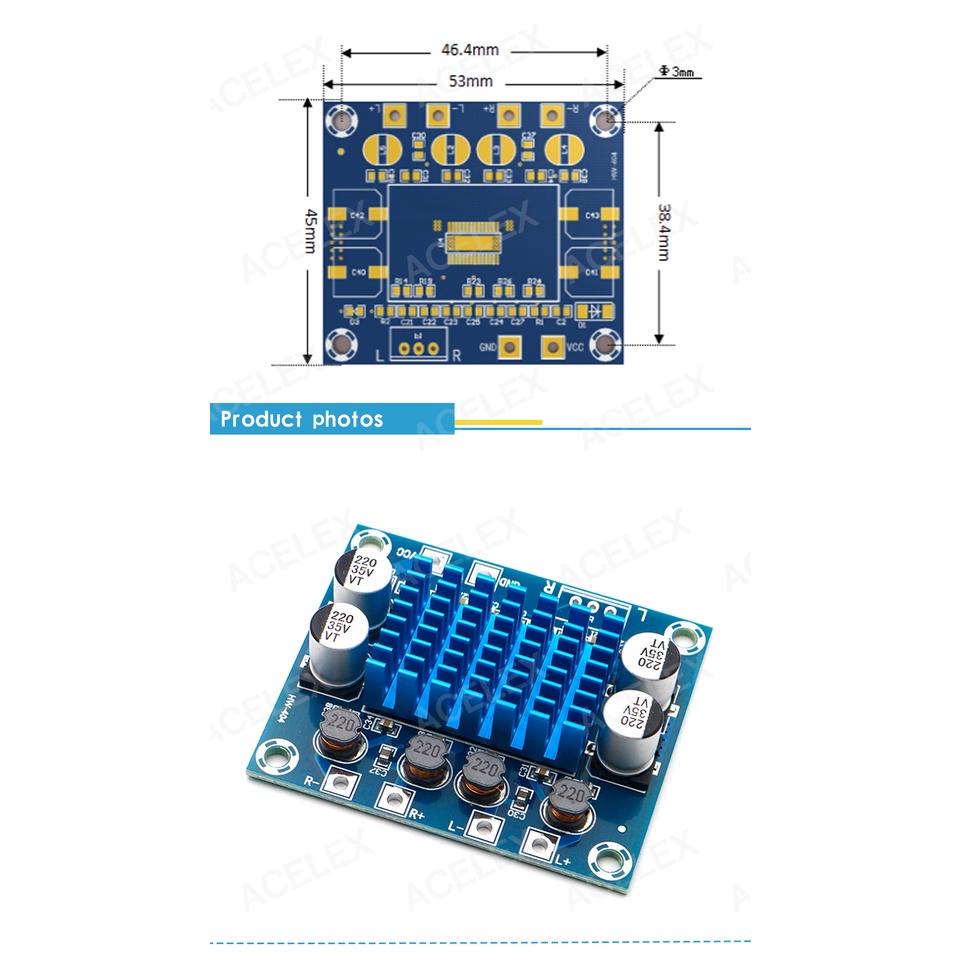 TPA3110 XH-A232 60W 2X30W 30W+30W 2.0 Channel Stereo Audio Power Amplifier Papan Penguat Daya Audio Stereo Digital