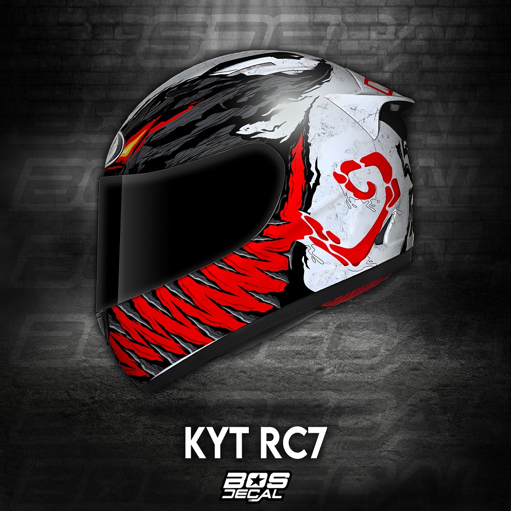Sticker Decal Helm KYT RC7 motif antivenom