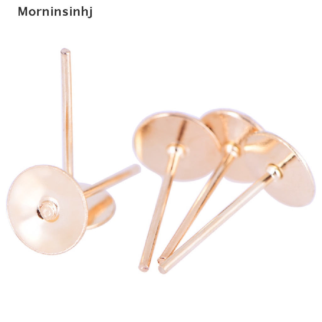 Mornin 200 Pcs/Bag DIY Perhiasan Anting Ear Stud Pin Temuan DIY Membuat Aksesoris id