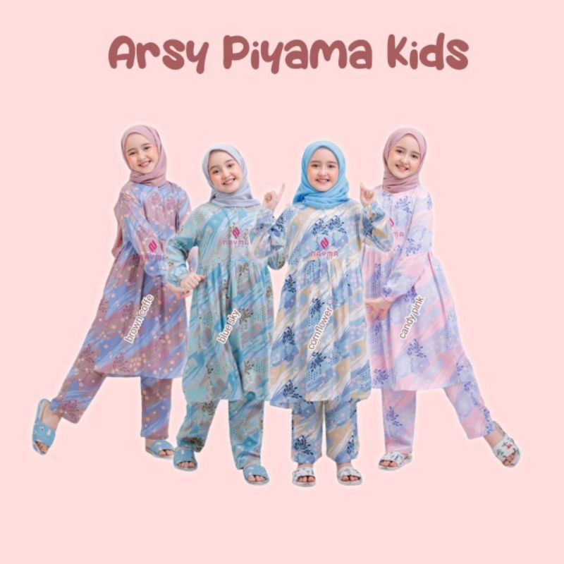PIYAMA/BAJU TIDUR ANAK BAHAN RAYON ARSY ORI NAYMA HIJAB