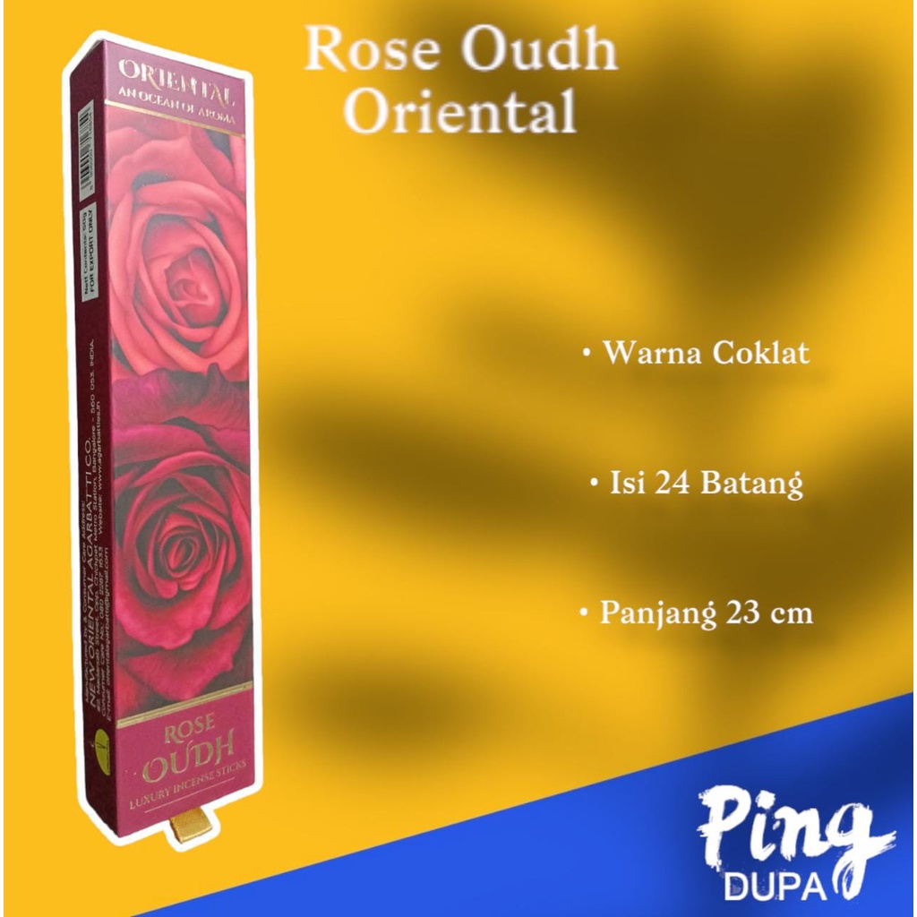 Dupa Rose Oudh Oriental Luxury Isi 20 Batang