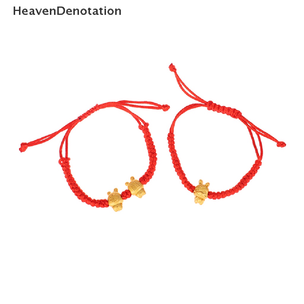 [HeavenDenotation] 2023tahun Baru Yang Dapat Disesuaikan Kelinci Hewan Pesona Gelang Beruntung Tali Merah HDV