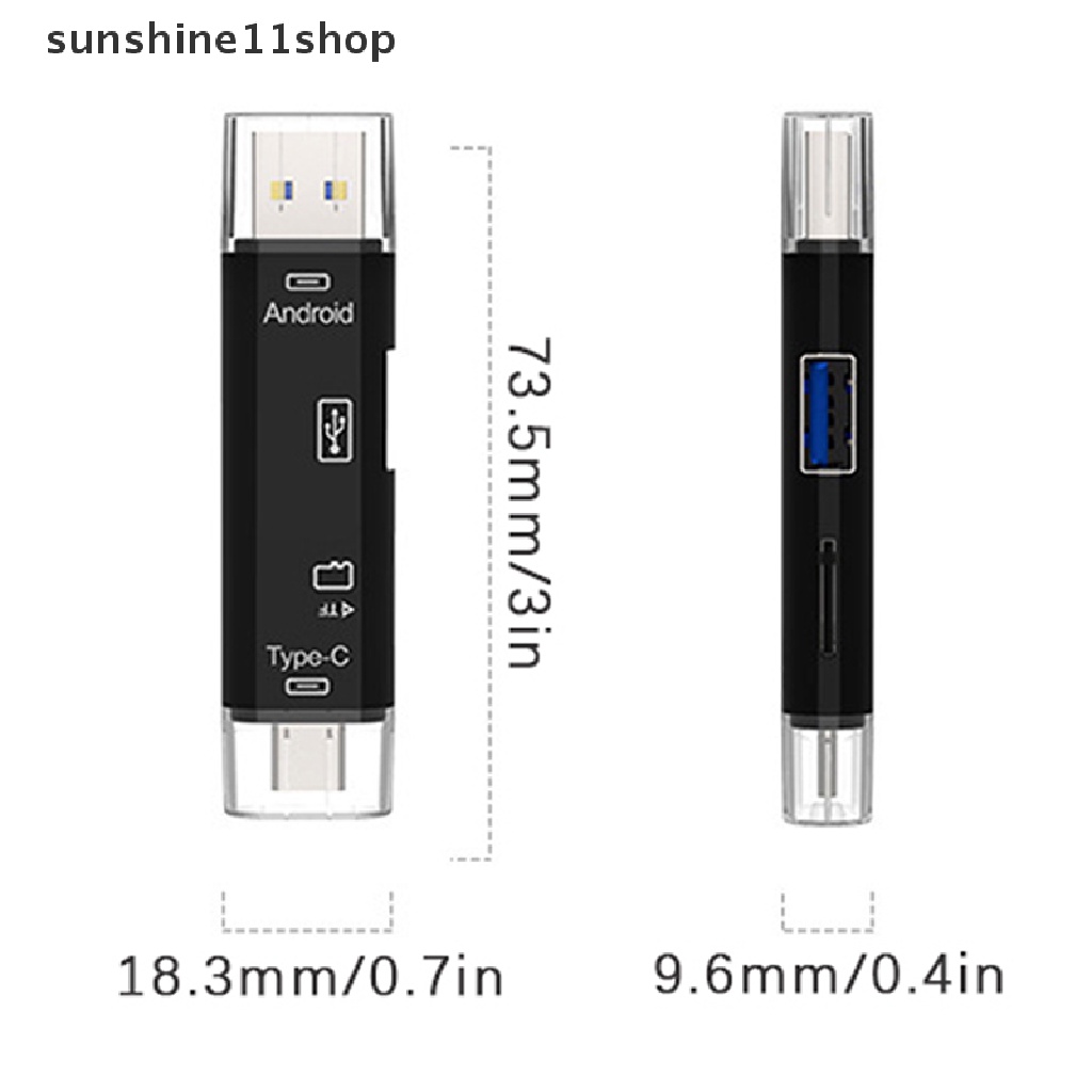 Sho 5in1 OTG Card Reader Multi-in-one Adaptor Pembaca Kartu Memori SD TF USB Mikro N