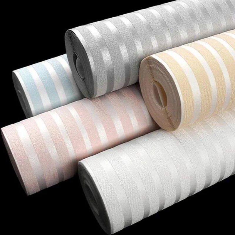 Wallpaper Sticker Dinding Salur Elegan Panjang 9M++++ x Lebar 45cm