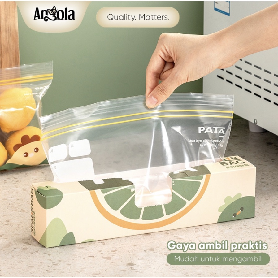 Plastik Ziplock Reusable E57-E59 Fresh Bag Kantong Kulkas Penyimpan Makanan Sayuran