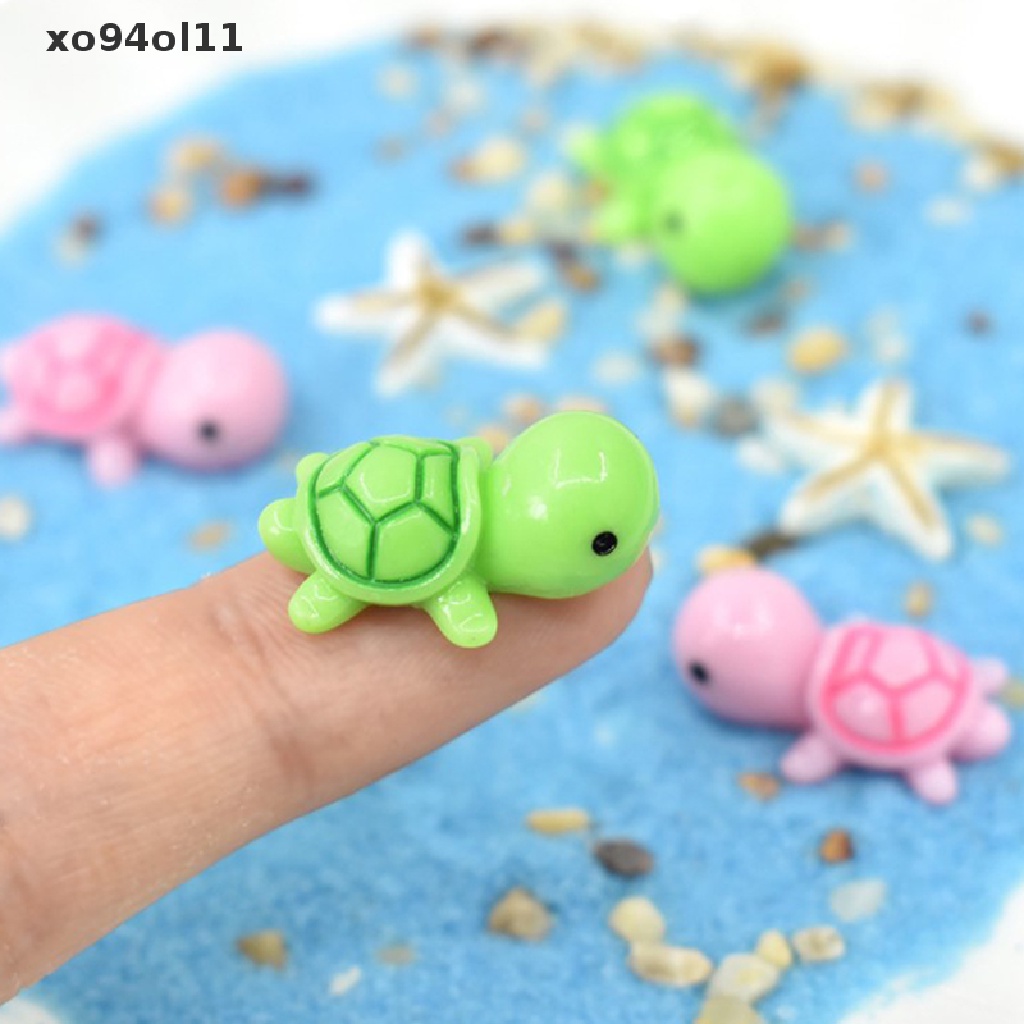 Xo 10Pcs Patung Miniatur Kura Mini Taman Rumah Boneka Lanskap Mikro OL