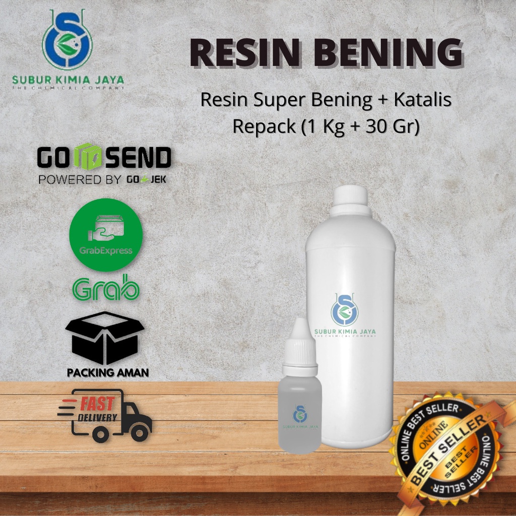 

Resin Bening 1 Kg + Katalis 30 Gr Premium