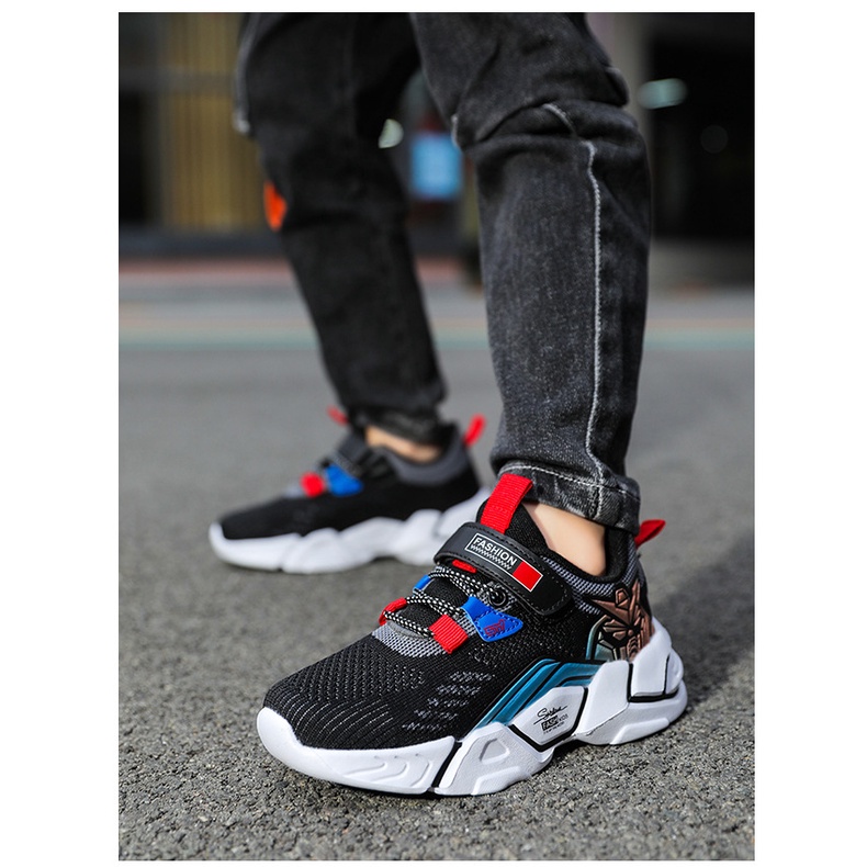 2023SH21117 Sepatu kets sneakers sport olahraga robot transformer Anak ringan sol empuk Perekat tali variasi usia 4 tahun sd dewasa size 28 - 39