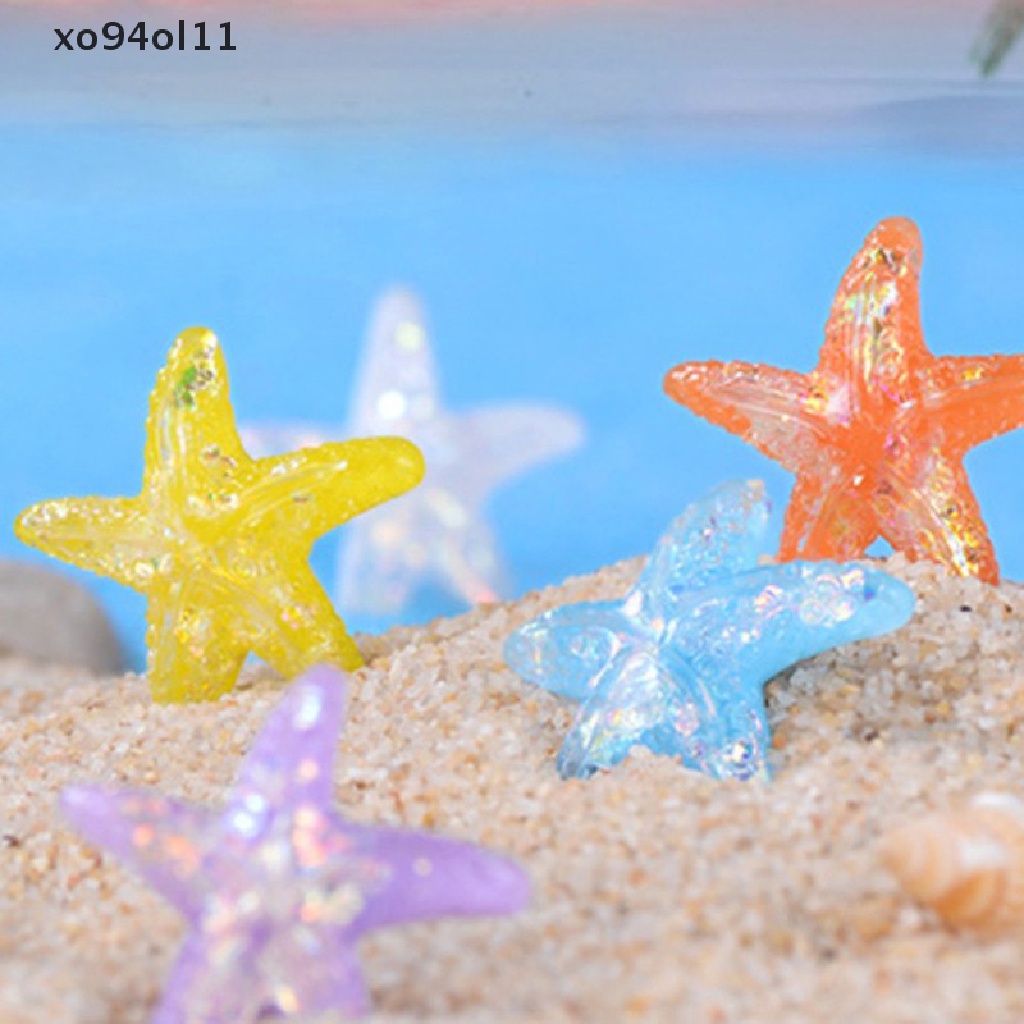 Xo 5pc Resin Painted Seas Kerang Bintang Laut Warna-Warni Untuk Membuat Dekorasi Laut OL