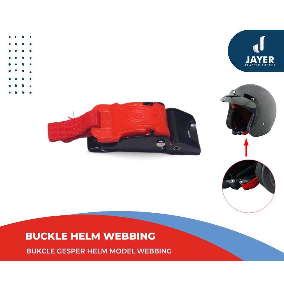 Buckle kepala Gesper Helm model sodok + Tali pegangan