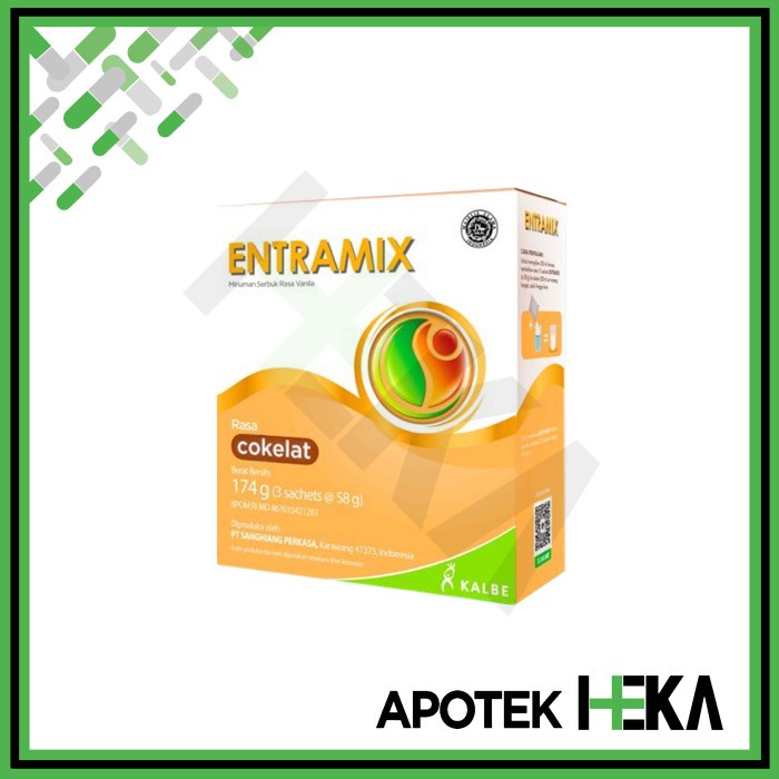 

[ COD ] Entramix Vanila/Coklat 185 gram - Nutrisi Lengkap Dewasa - Coklat 174 g