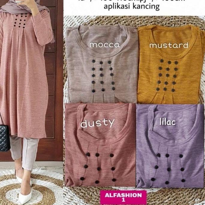 ✿ Soula Tunik - Tunik Knit Kaos Rajut LD100 melar / Lumina Tunik / R.4 -   ❂