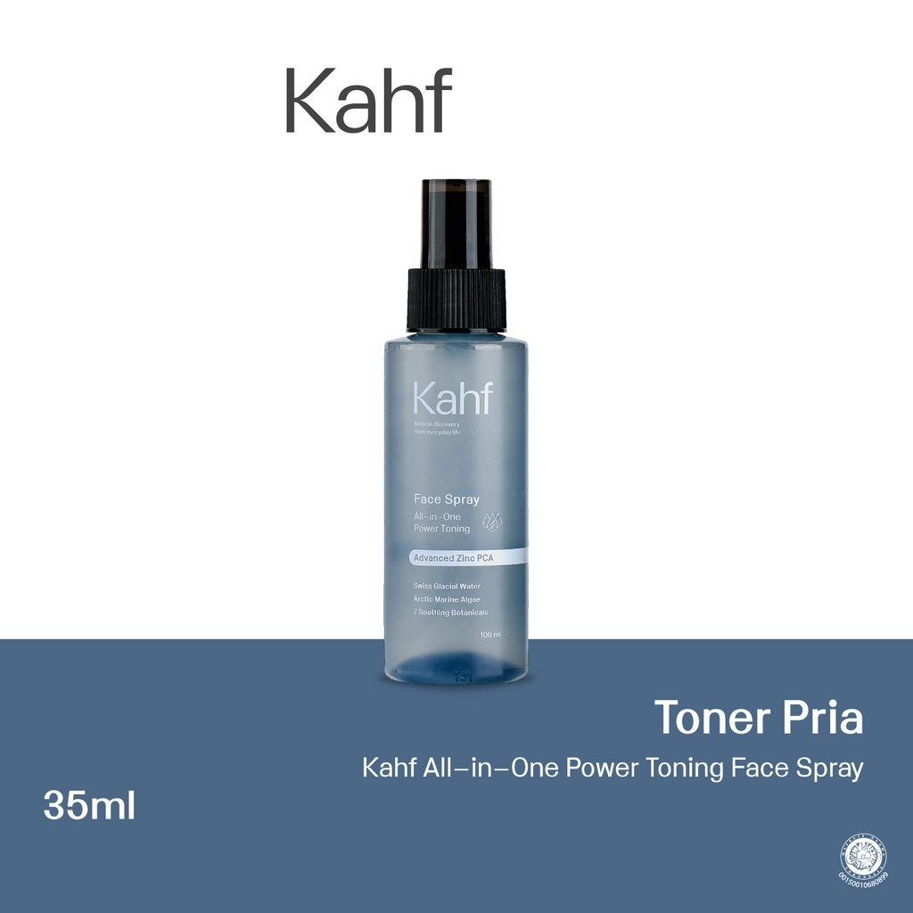 ★ BB ★ Kahf All In O ne Power Toning Face Spray 100ml - Toner Wajah Pria untuk Kontrol Minyak - Melindungi dari Bakteri &amp; Meredakan kulit kemerahan