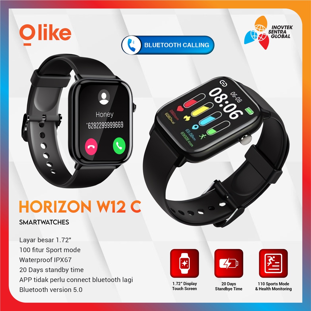 Olike W12C / W13C Smartwatch Bluetooth Call - Garansi Resmi