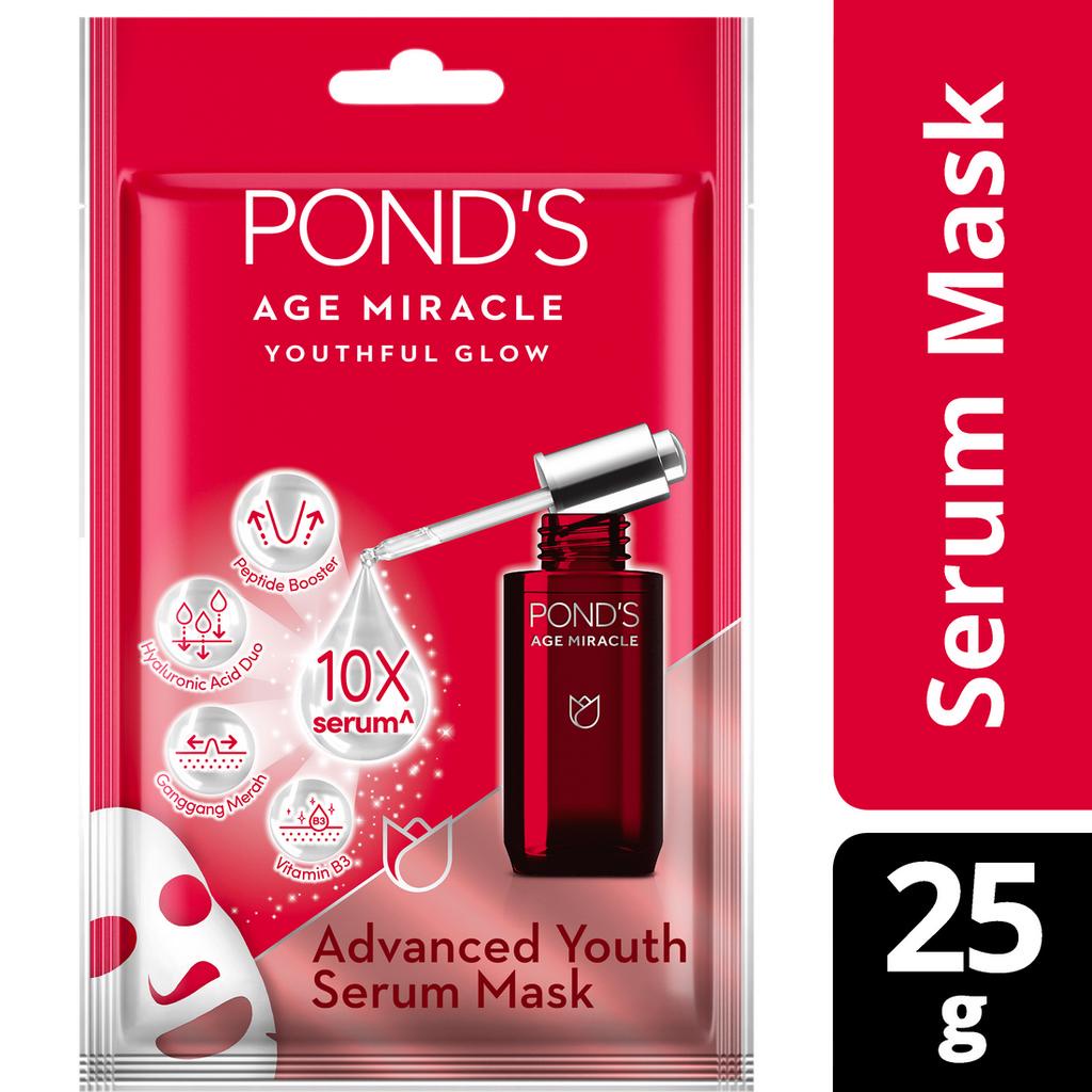 Buy 3 Pond's Age Miracle Serum Sheet Mask Anti Aging 25g FREE Day Cream 10g