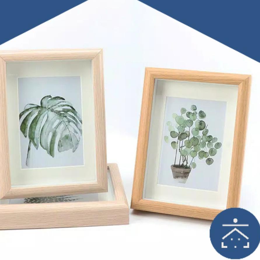 ☆ Kunataruma - Hiasan Dinding Kamar Tidur Frame Bingkai Foto 3R 4R Gantung Meja Ruang Tamu Rumah ♕
