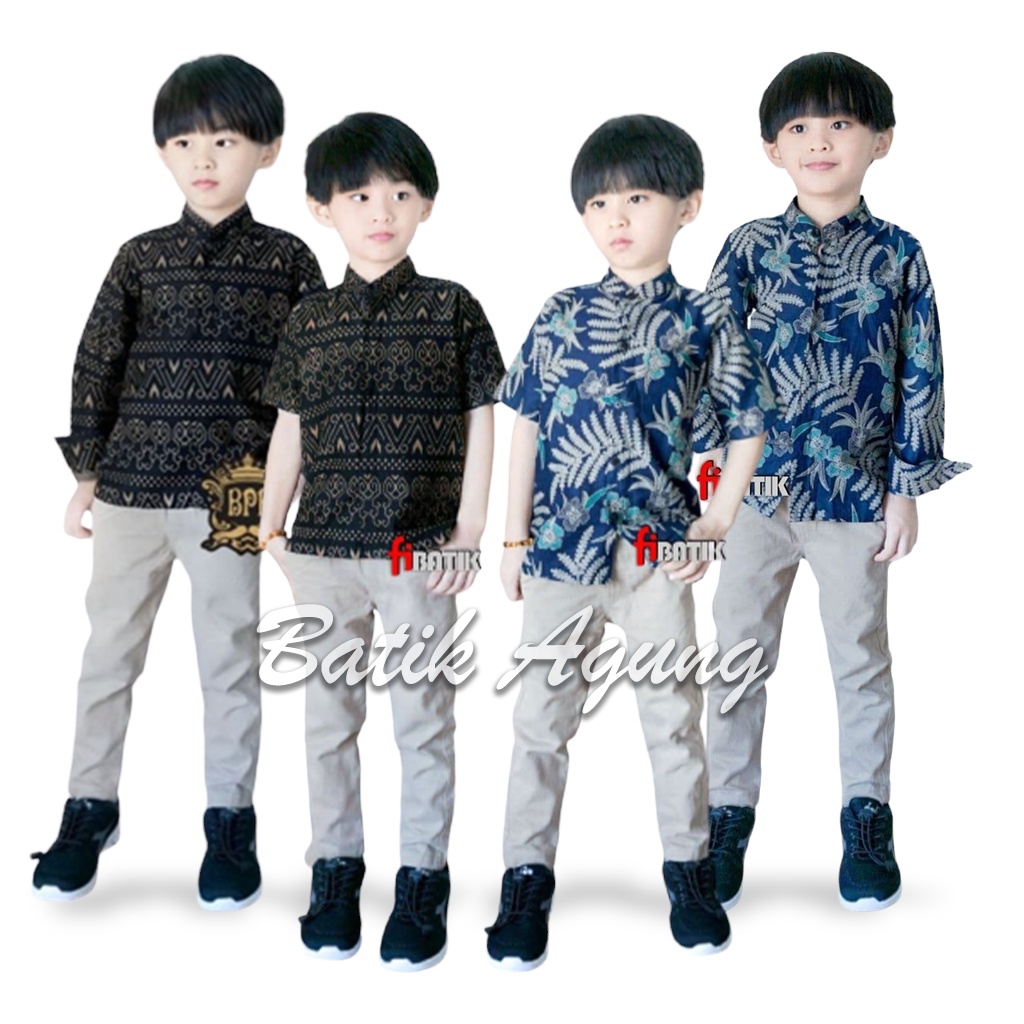 Kemeja Hem Batik Anak Cowok Baju Batik Anak Kids Lengan Panjang Pendek Umur 2-13 Tahun Modern Terbaru Kekinian / Atasan Seragam Batik Couple Sweet Keluarga Anak Bayi Batik Formal Kasual Sekolah Hari Batik Kartini Anak Laki Murah Premium Hijau sage Batik