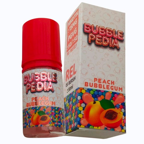 LIQUID 30ML BUBBLE PEDIA PEACH BUBBLEGUM PEACH BUBBLEPEDIA