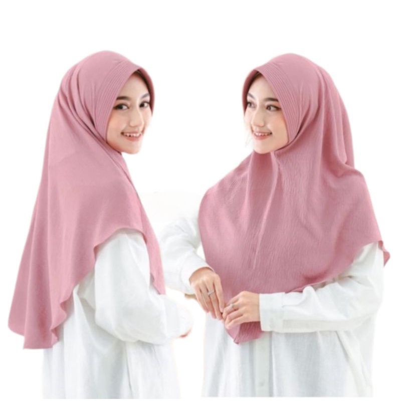 Jilbab Instan Bergo Pet Crinkle Airflow Premium