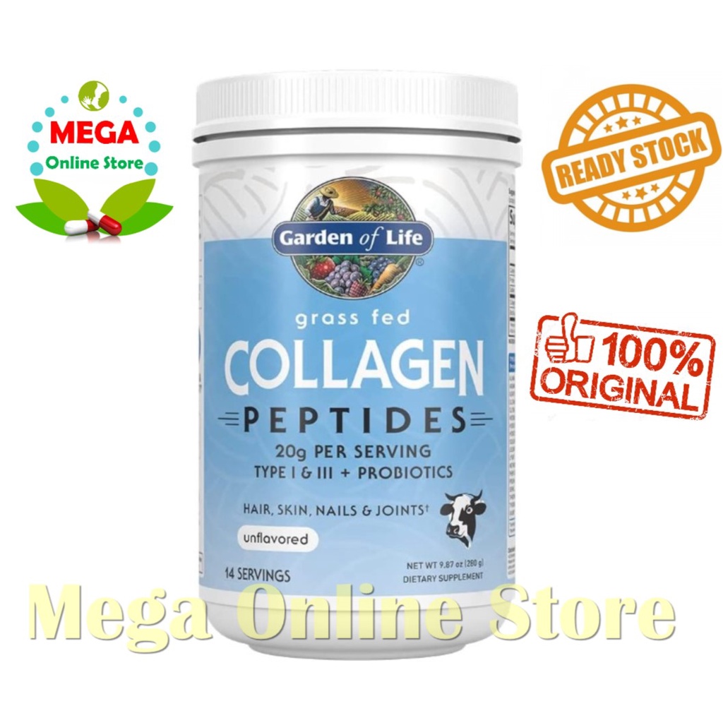 Garden of Life Grass Fed Collagen Peptides Powder 280 Gram