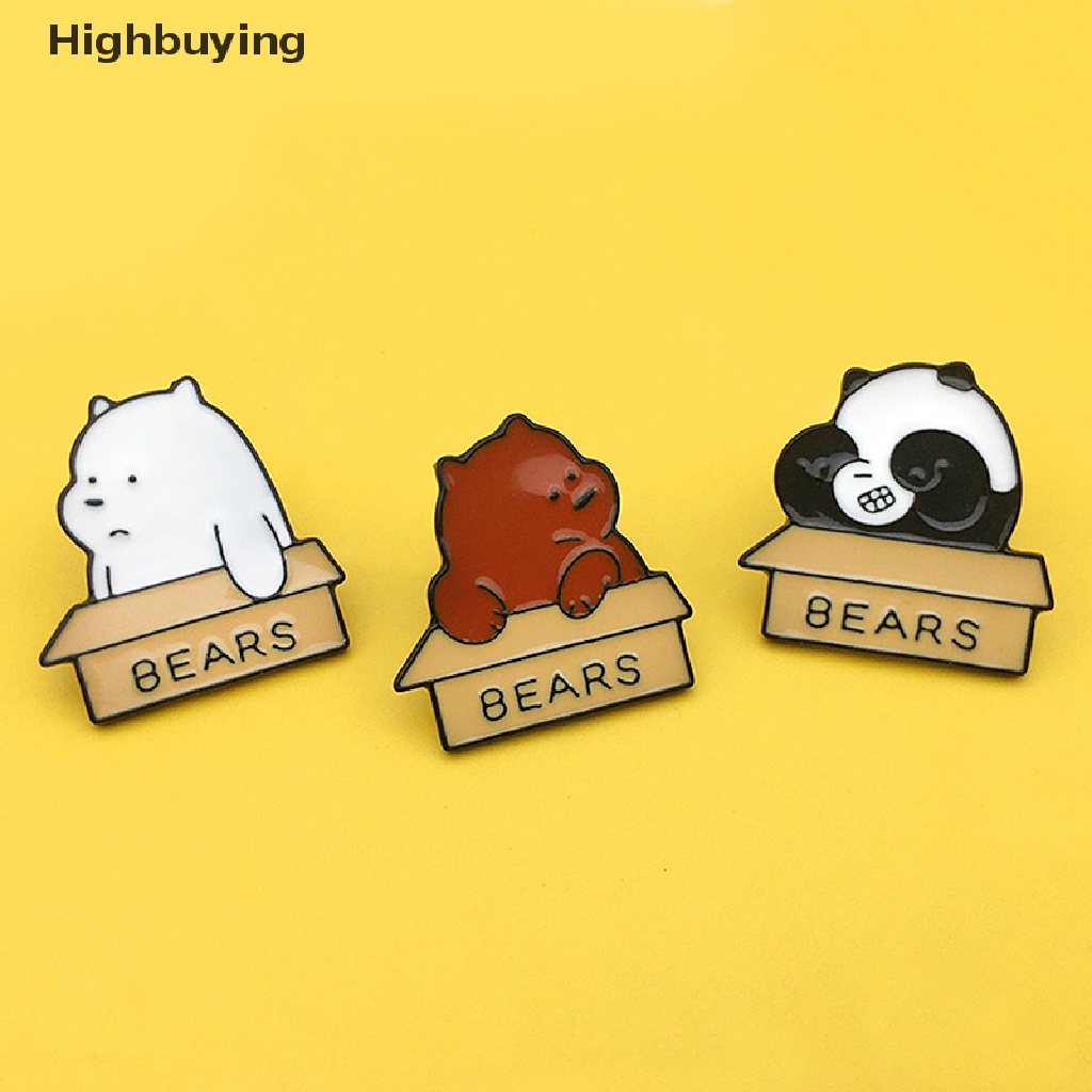 Hbid Panda Kecil Enamel Bros Lencana Pin Tas Kerah Dekorasi Perhiasan Aksesoris Glory