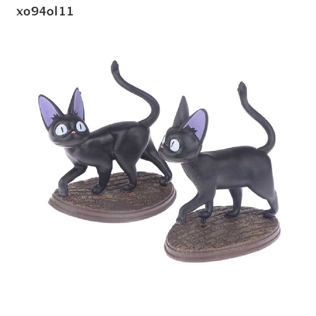 Xo 6Pcs Boneka Hewan Kucing Hitam Tokoh Anime Model Desktop Lucu Hiasan Mobil Dekorasi Rumah Mainan Anak Boneka Doll Mikro Landscape Ornamen Sisipan Kue OL