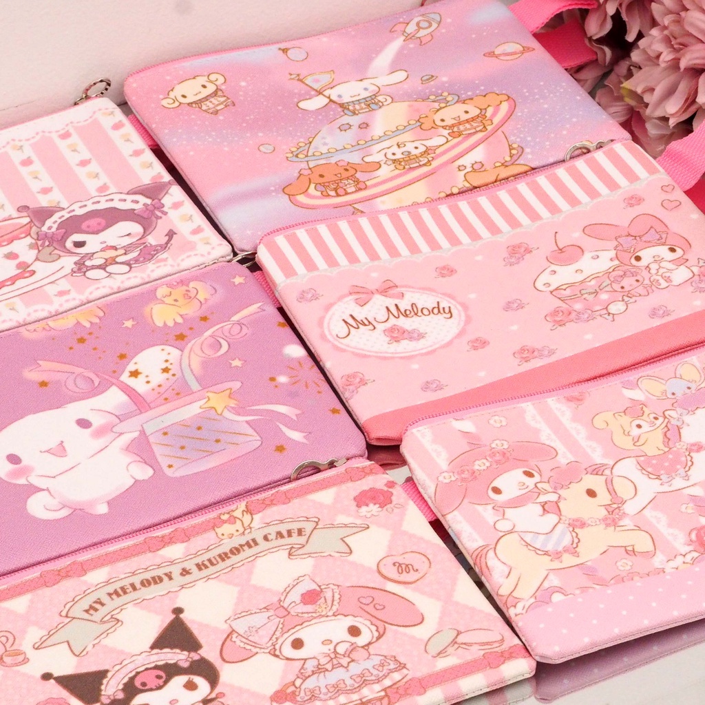 Dompet Serbaguna Karakter Sanrio Pouch Kosmetik Tempat Pensil Souvenir Kualitas Bagus