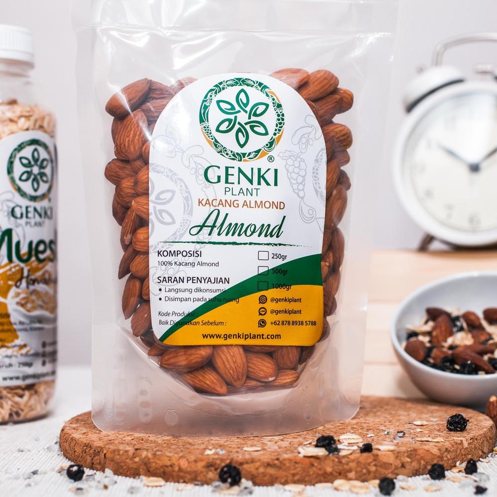

Model baru Genki Plant Kacang Almond Mentah / Almond Whole Natural 1 kg ITI