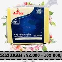 

➵ VACUUM TERMURAH ANCHOR MOZZARELLA CHEESE - KEJU MOZARELLA REPACK 1000 GR (1KG)/500 GR ♕