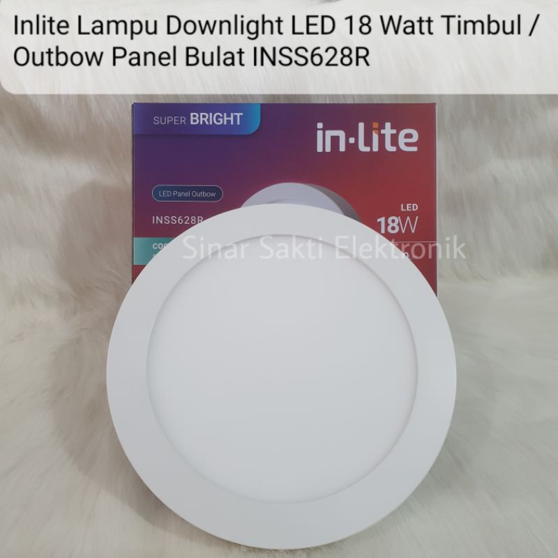 Inlite Lampu Downlight LED 18 Watt Plafon Timbul OB Outbow Panel Bulat 18w In lite INSS628R