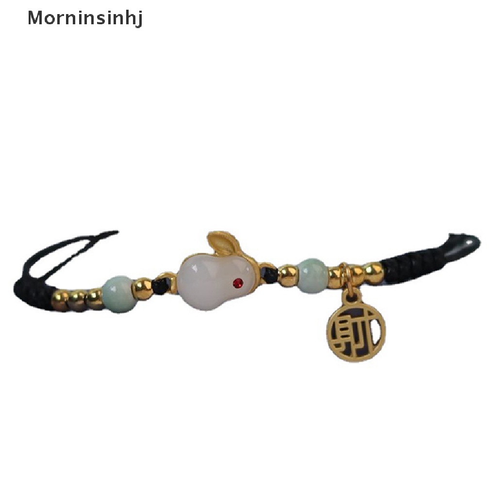 Mornin2023tahun Kelinci DIY Seni Kerajinan Gelang Tali Merah Dikepang Gelang Liontin Gelang Untuk Pacar Anak Siswa Hadiah Lucu Mengenang Anyaman Tangan Tali Perhiasan id