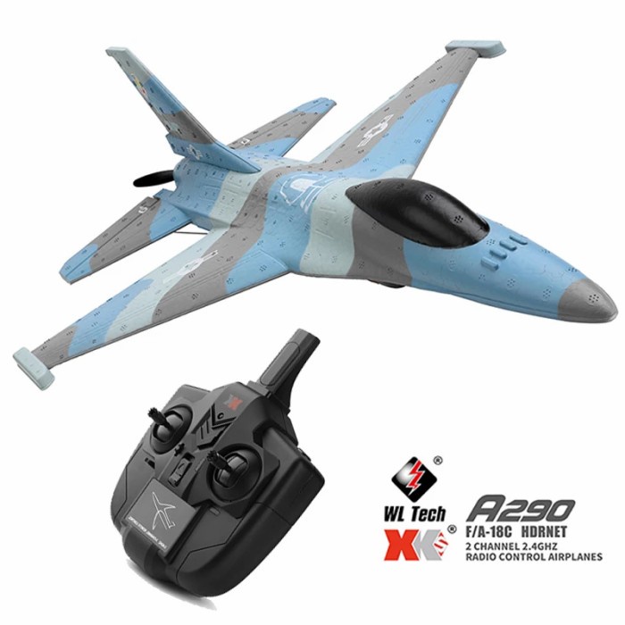 WLToys RC Pesawat A290 F16 Fighter 3D/6G 4CH 6 Axis-Gyro 2.4Ghz