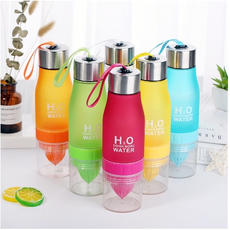 Botol Minum Infused H2O Drink More Water Perasan Jeruk 650 ml H839