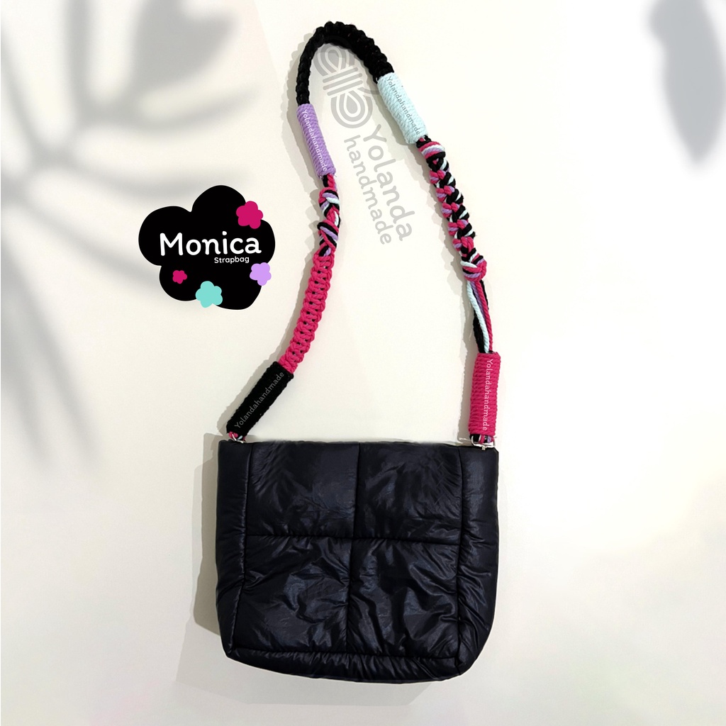 [TERMURAH] Tali Strap bag Macrame MONICA | Premium | Tali kamera | Strap Bag Lucu | Custom | Puffy Bag | Sling Bag | Pendek |COD