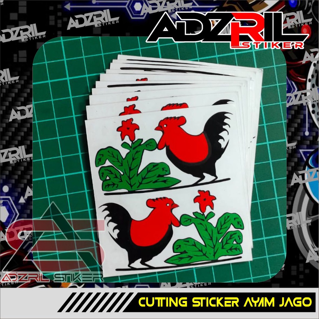 STICKER CUTTING AYAM JAGO INDONESIA STIKER MOTOR /STIKER HELM / STICKER MOTOR / STICKER MOBIL / STIC