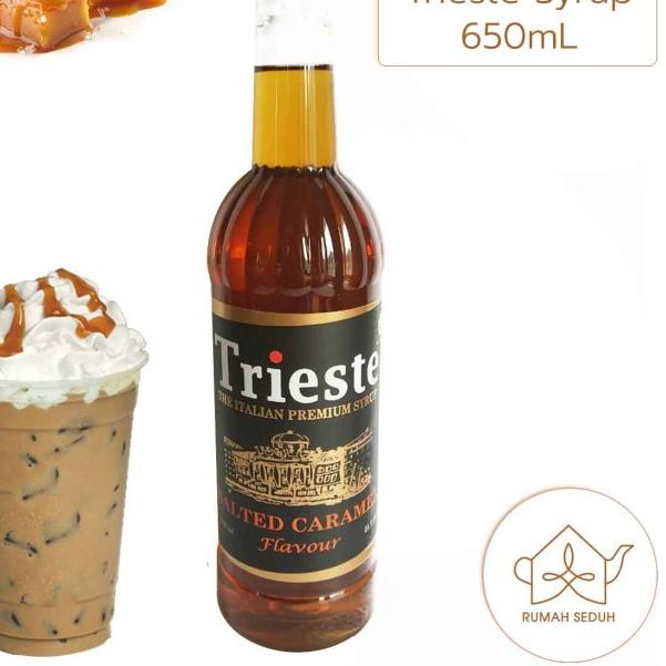 

➴ 650 mL Sirup Salted Caramel Merk Trieste - Salted Caramel Italian Syrup ☻