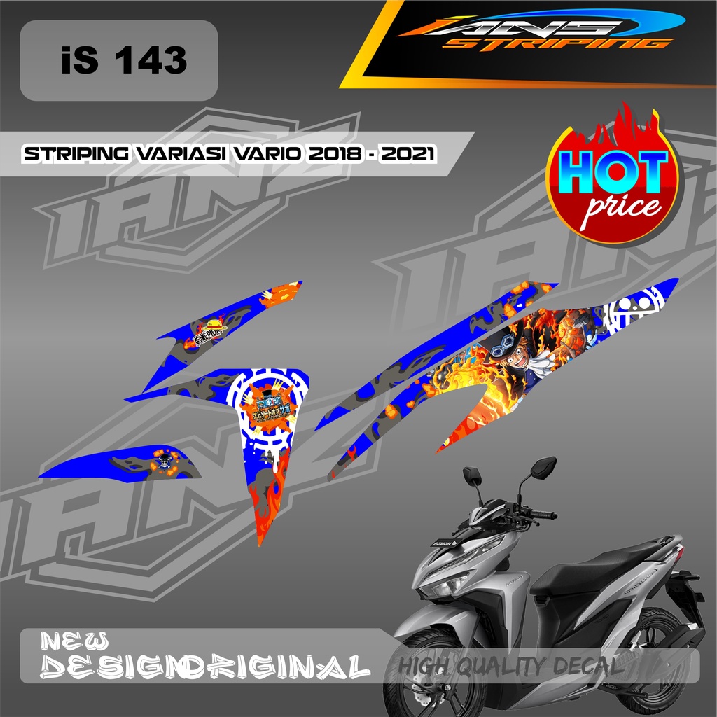 TERBARU STIKER STRIPING MOTOR HONDA VARIO TECHNO 110 VARIASI ONE PIECE / STIKER DECAL HONDA VARIO / DECAL KERETA HONDA VARIO TECHNO  IS143