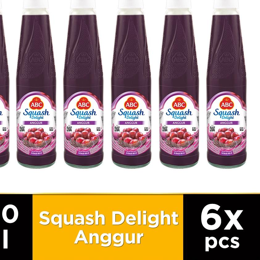 

✈ ABC Sirup Squash Delight Anggur 450 ml - Multi Pack 6 pcs ✺