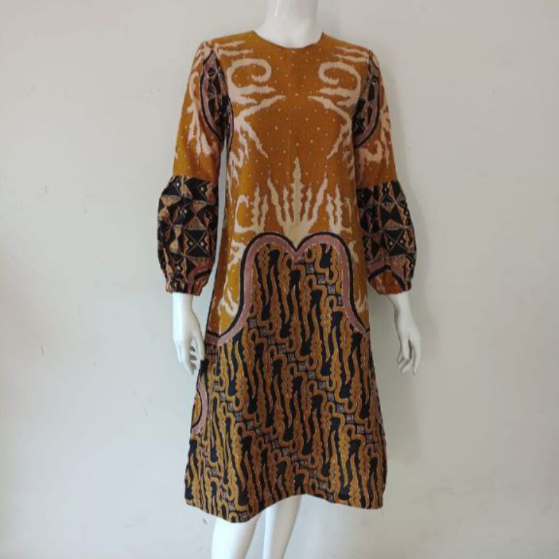 Tunik Batik Wanita Eksklusif Solo resleting depan